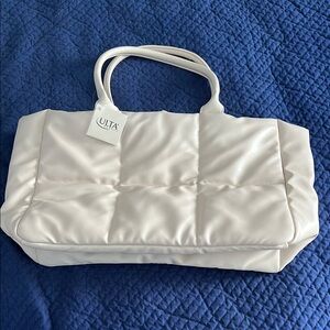 Ulta Cream Quilted Tote Bag